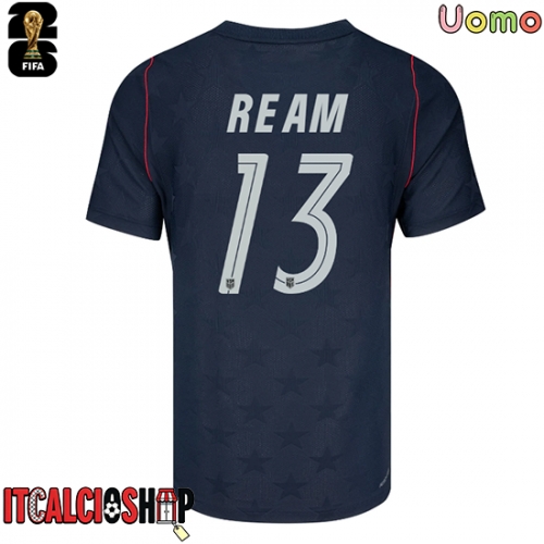 Stati Uniti Tim Ream #13 Seconda Maglia Mondiali 2026 Manica Corta